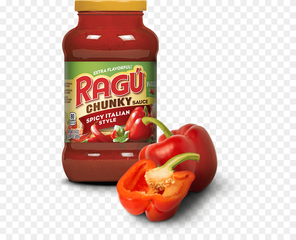 Ragu Garlic Sauce, Food, Ketchup, Bell Pepper, Pepper Png