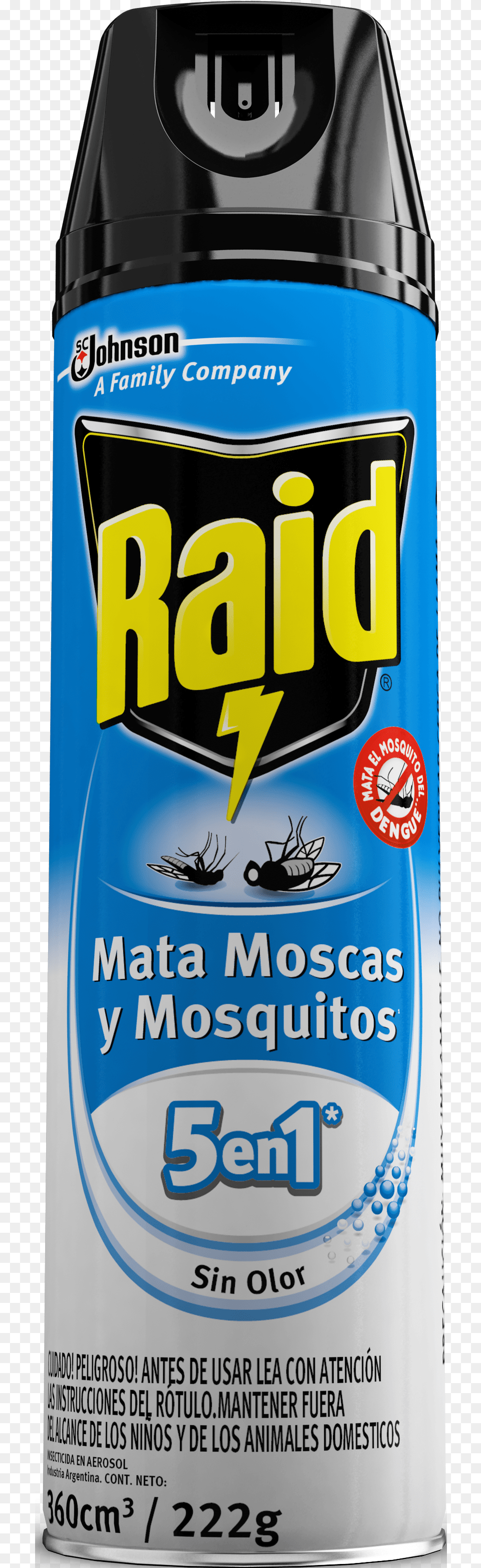 Raid Mata Moscas Y Mosquitos Sin Olor, Tin, Can, Spray Can Png