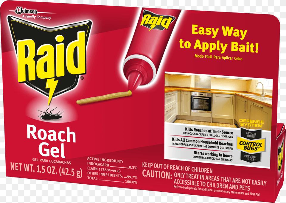 Raid Roach Gel Raid Bed Bug Detector And Trap, Advertisement, Poster Png