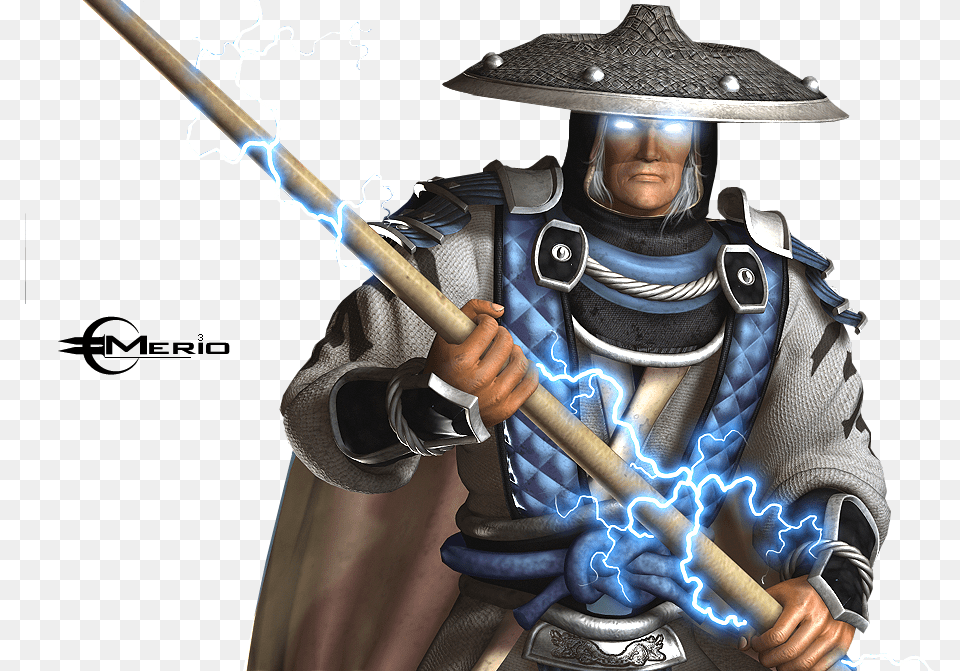 Raiden 2018 Mortal Kombat Download Raiden Mortal Kombat Staff, Person, Face, Head, Mace Club Png