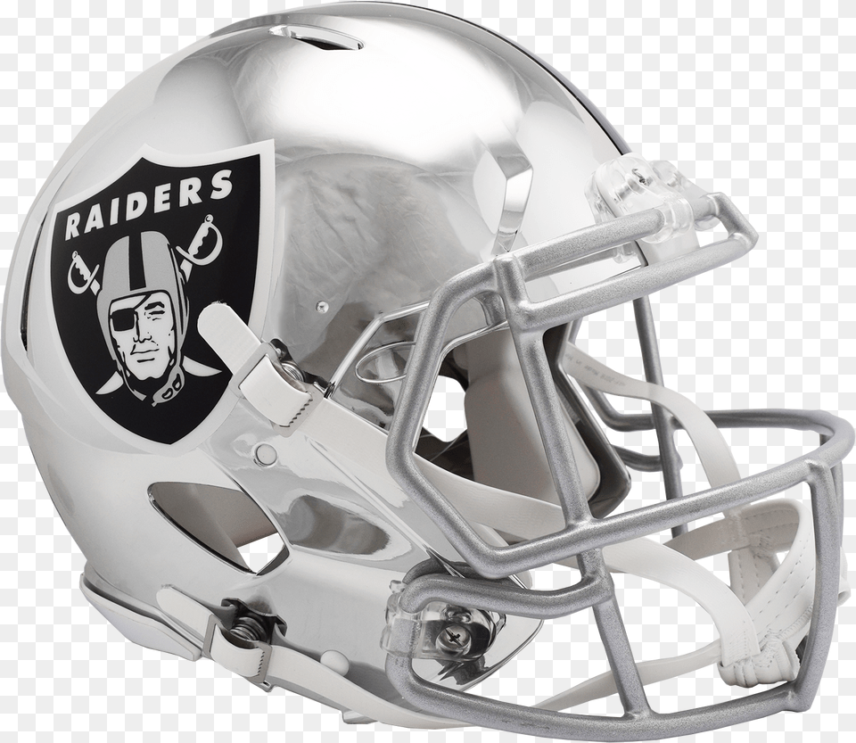 Raiders Chrome Speed Authentic Oakland Raiders, American Football, Football, Football Helmet, Helmet Png