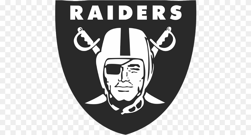 Raiders Logo Oakland Raiders Logo Gif, Stencil, Face, Head, Person Free Png Download