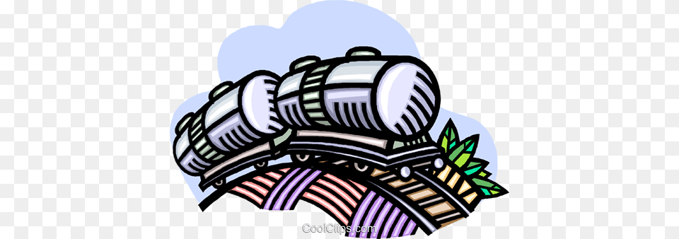 Railcars On Train Tracks Royalty Vector Clip Art Illustration, Engine, Machine, Motor Free Png Download