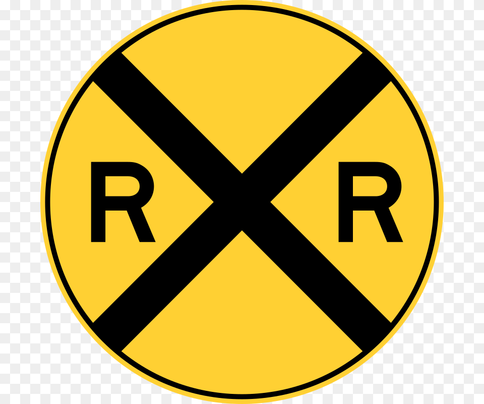 Railroad Ahead Warning Sign Mutcd W10 1 Railroad Advance Warning Sign, Symbol, Road Sign Png Image