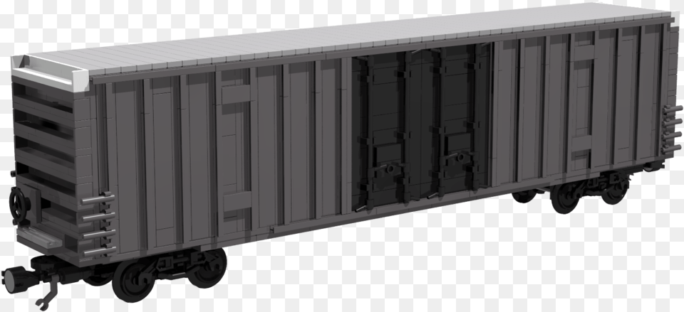 Railroad Box Car Black White Railroad Car, Railway, Shipping Container, Transportation, Freight Car Free Transparent Png