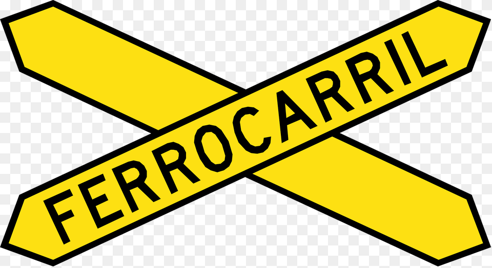 Railroad Crossbuck Sign In Chile Clipart, Symbol, Road Sign Png