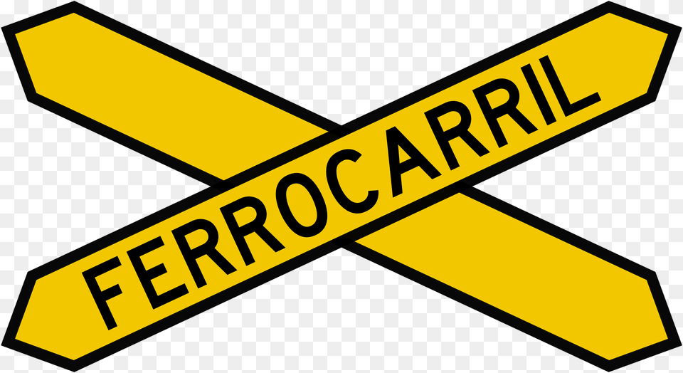 Railroad Crossbuck Sign In Colombia Clipart, Symbol, Road Sign Png