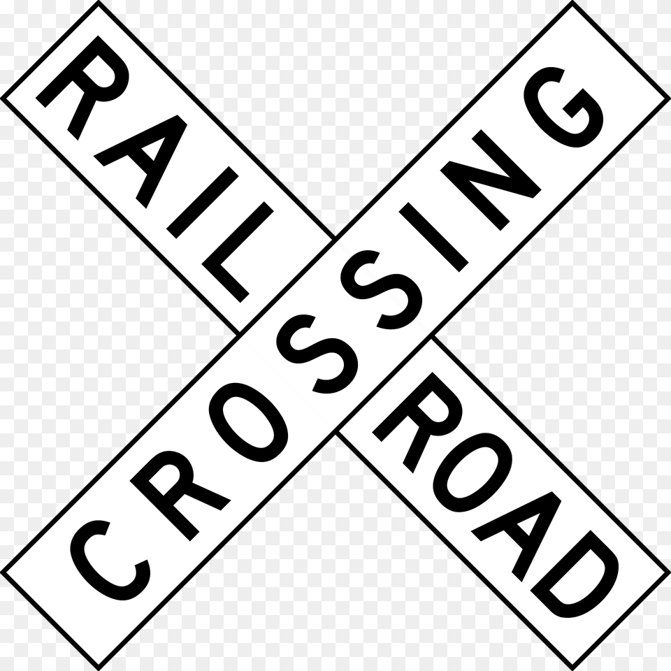 Railroad Crossbuck Sign In Jamaica Clipart, Symbol, Text, Scoreboard Free Png