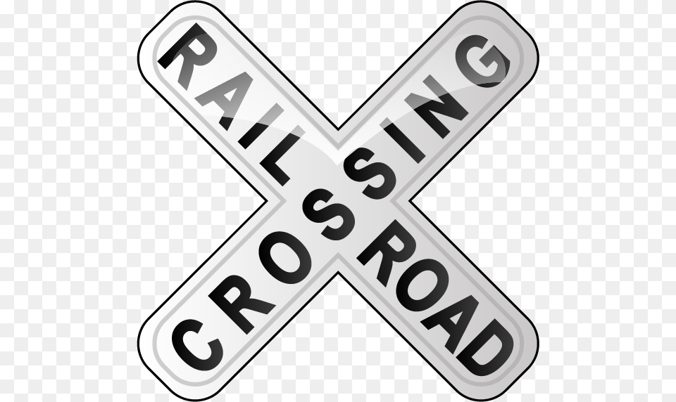 Railroad Crossing Sign, Symbol, Text, Road Sign Free Png