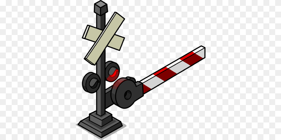 Railroad Crossing Sign Sprite 004 Cross, Fence, Gas Pump, Machine, Pump Free Png Download