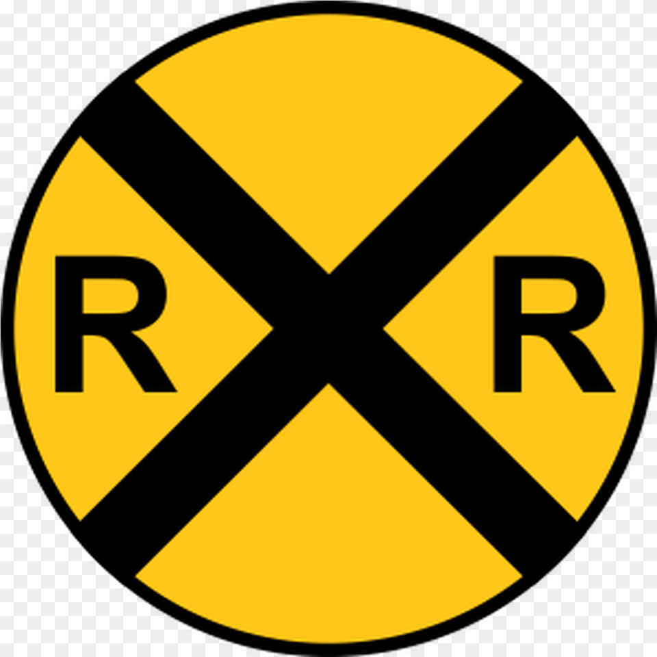 Railroad Crossing Warning Trail Sign Rxr Sign, Symbol, Road Sign Png