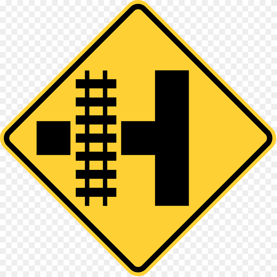 Railroad Intersection Warning Clipart, Sign, Symbol, Road Sign Png Image