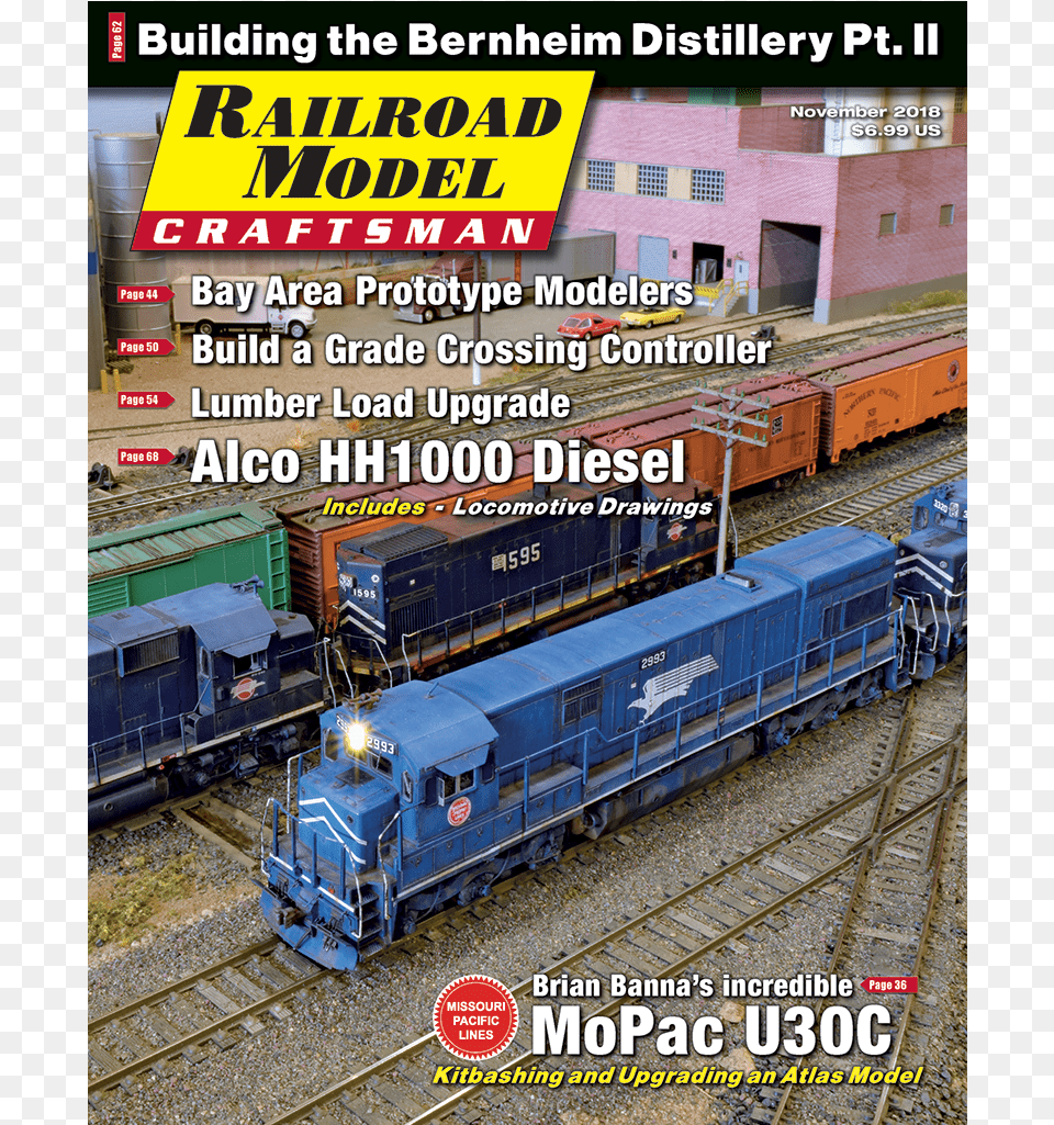 Railroad Model Craftsman November Railway, Transportation, Train, Vehicle, Machine Png Image