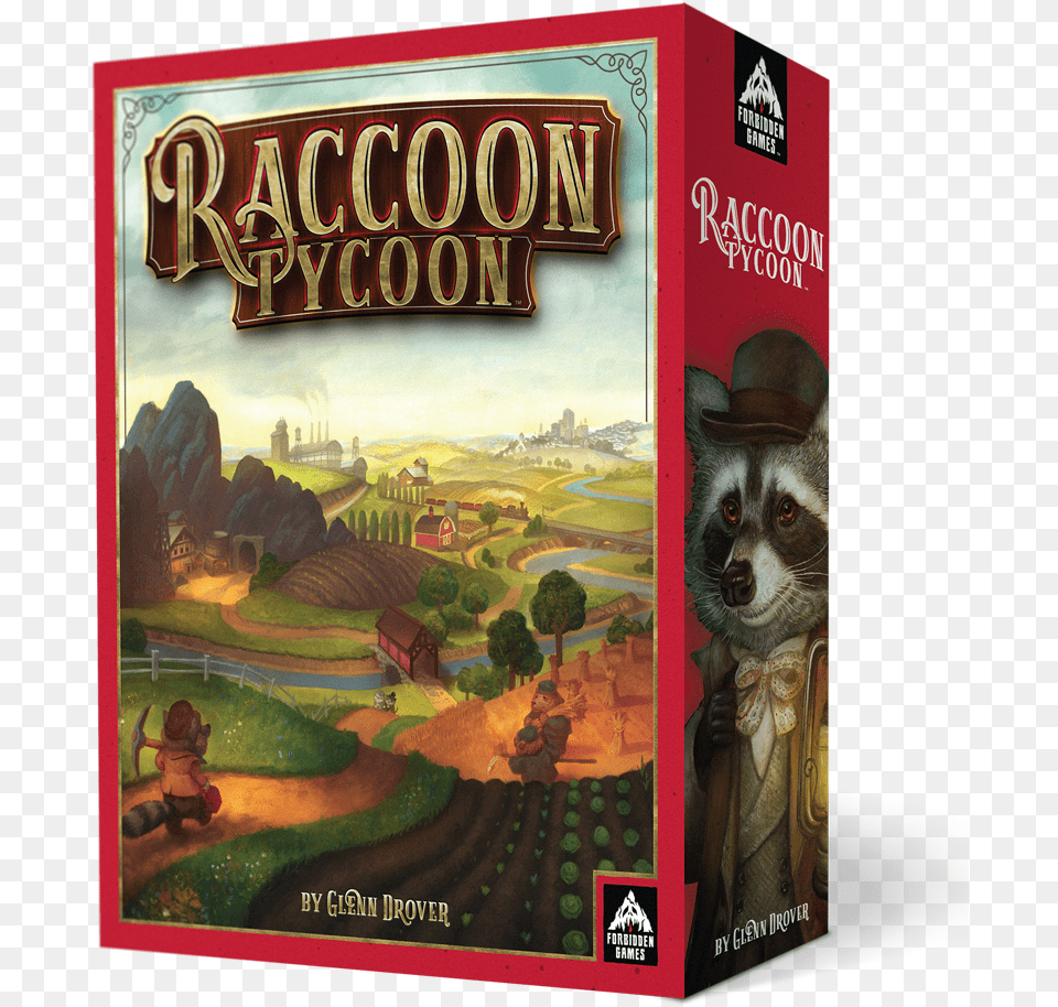 Railroad Rivals Box Raccoon Tycoon Board Game, Person, Book, Publication, Animal Free Transparent Png