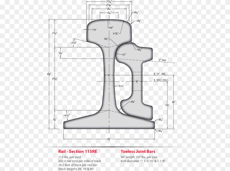 Railroad Track Dimensions, Cad Diagram, Diagram, Ct Scan, Chart Free Png Download