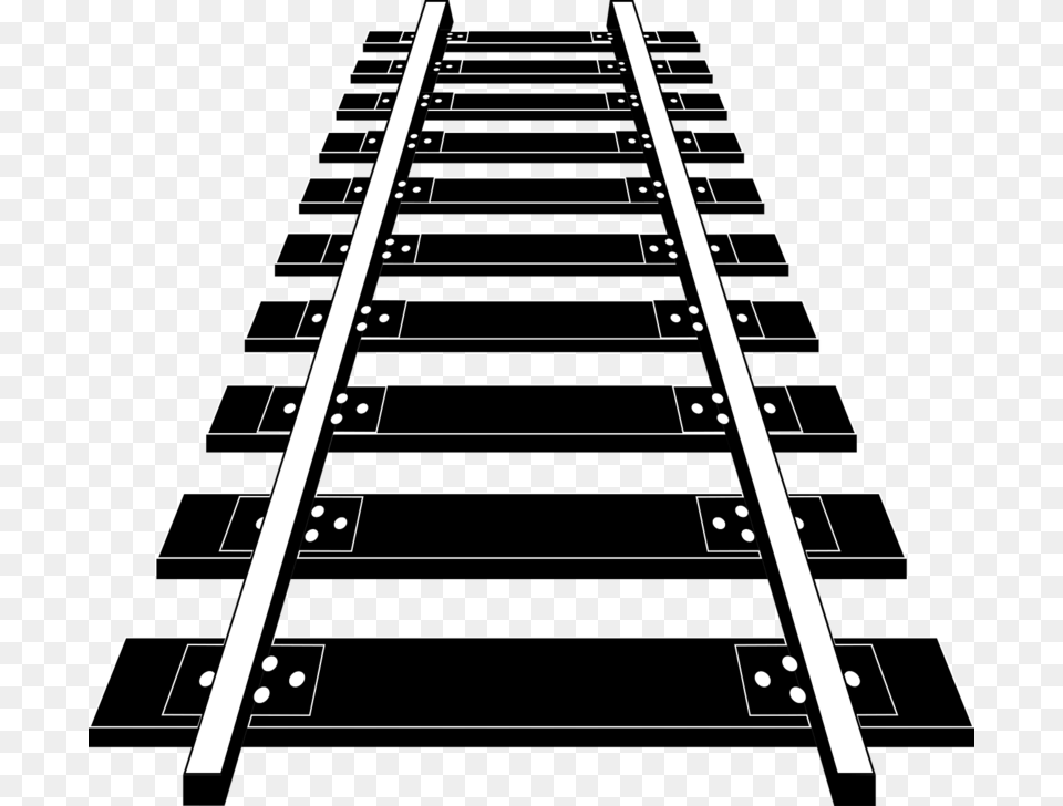 Railroad Tracks, Railway, Transportation Png Image