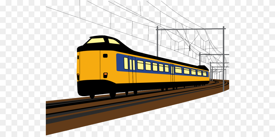 Railroad Tracks Clipart Modern Train Electric Train Clipart, Railway, Transportation, Vehicle, Machine Png