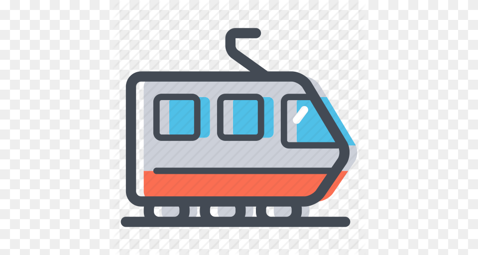 Railroad Tracks Clipart Transportation Sign, Vehicle, Cable Car Png Image