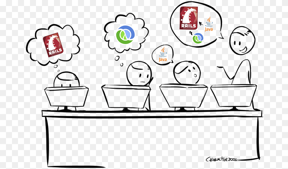 Rails Clojure And Java Cartoon, Logo Png