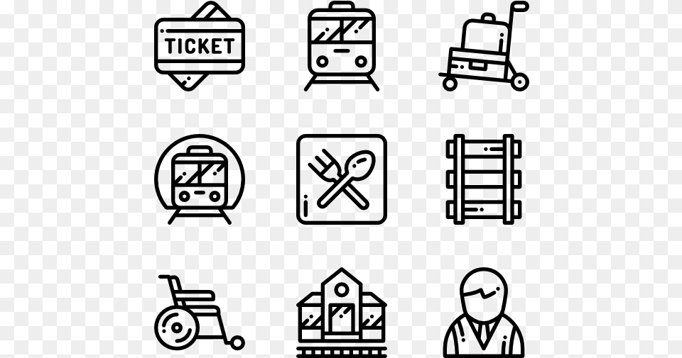 Railway Hobbies Icon, Gray Free Png Download