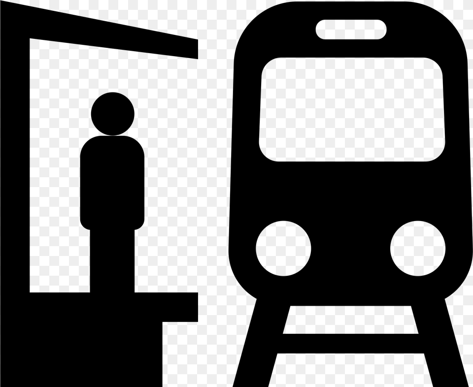 Railway Station Clipart Railway Station Icon, Gray Png