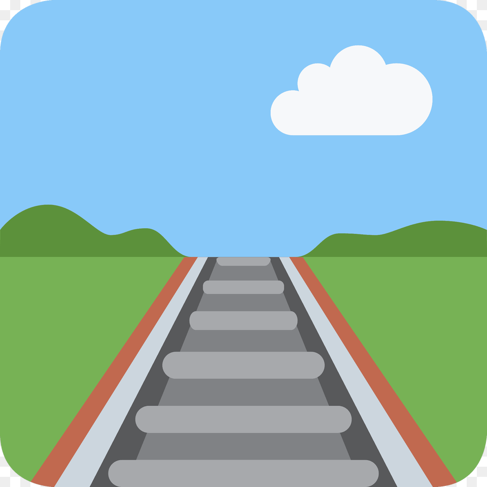 Railway Track Emoji Clipart, Nature, Outdoors, Sky, Transportation Free Transparent Png