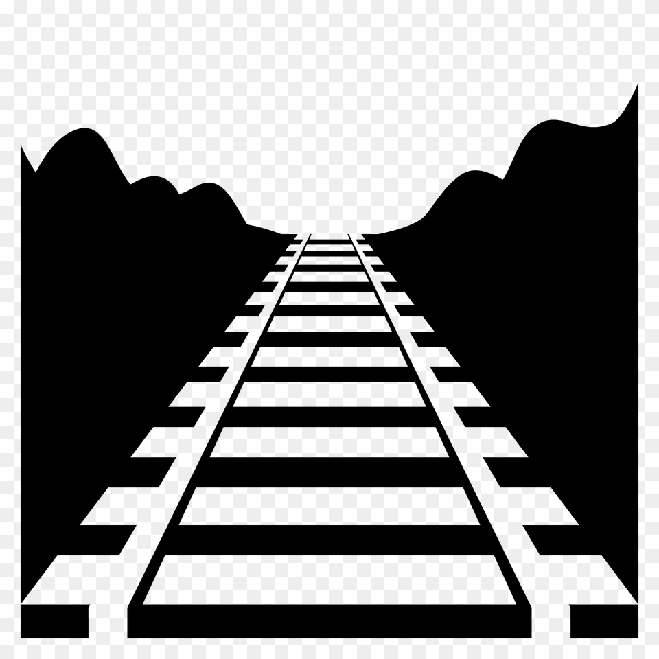 Railway Track Emoji Clipart, Road, Transportation Png Image