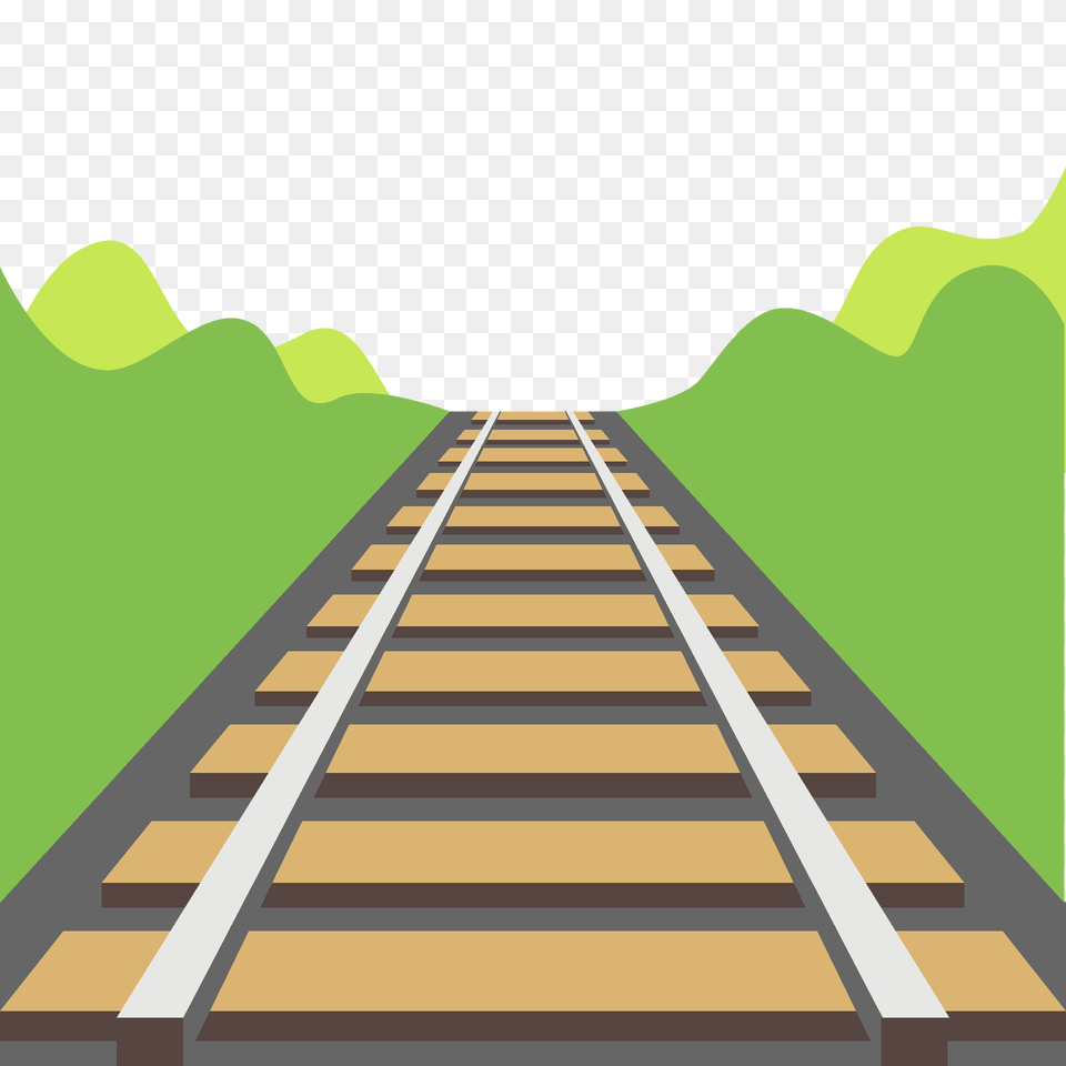 Railway Track Emoji Clipart, Transportation Png Image