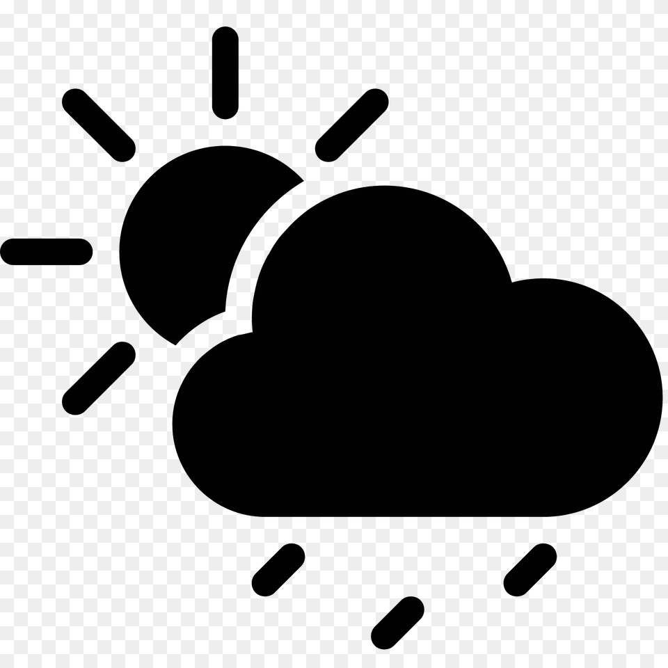 Rain Cloud Filled Icon, Gray Png