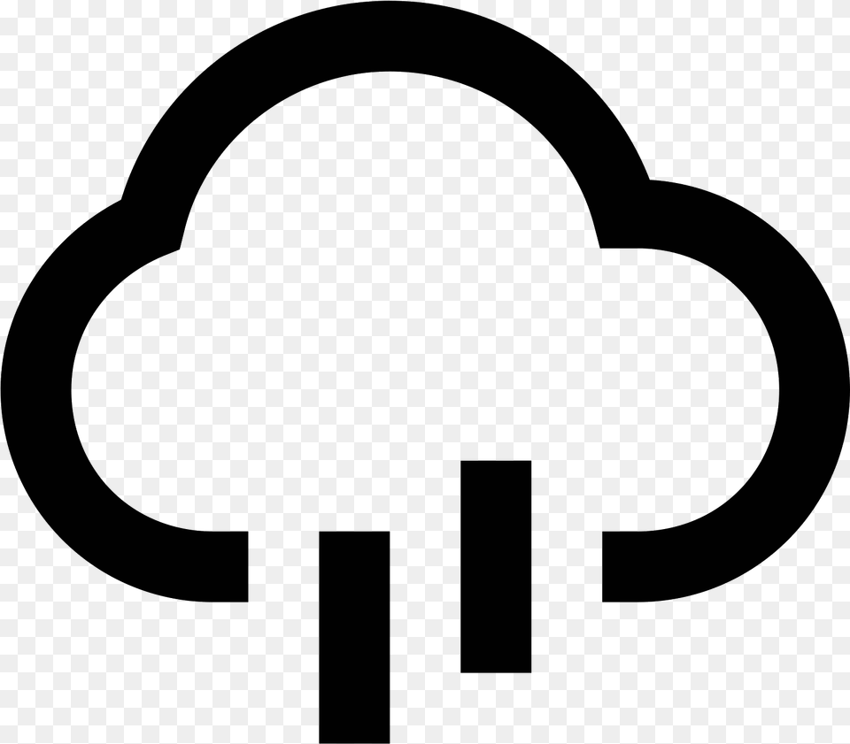 Rain Cloud Icon Cloud With Rain Icon, Gray Png