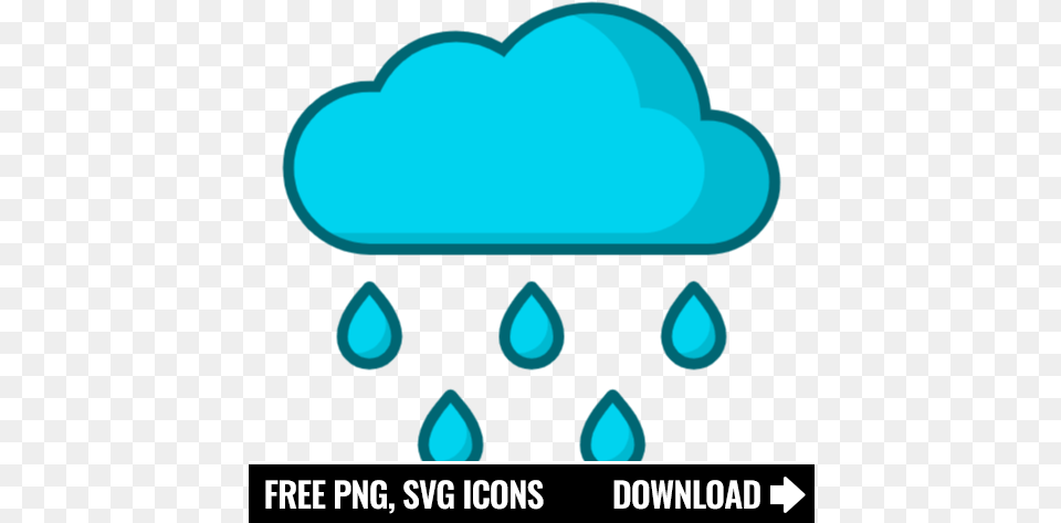 Rain Cloud Icon Symbol Key Icon, Turquoise, Outdoors Free Png