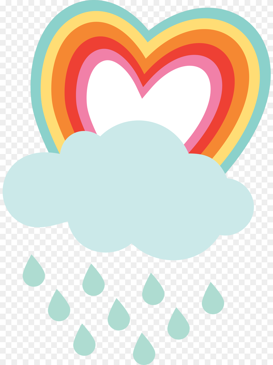 Rain Clouds Svg Cut File Heart, Cream, Dessert, Food, Icing Free Png Download