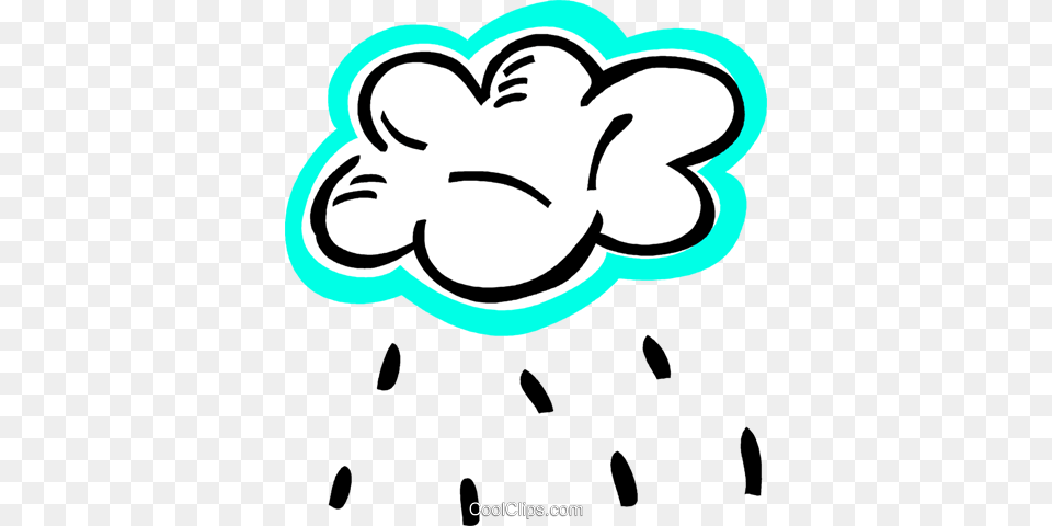 Rain Clouds With Rain Royalty Vector Clip Art Illustration, Stencil, Baby, Person, Livestock Png