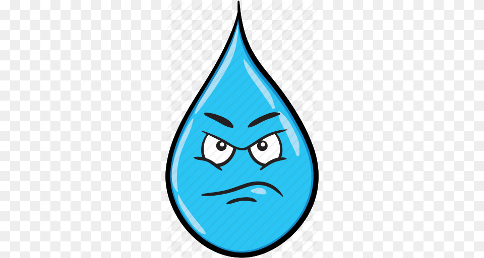 Rain Drop Cartoon Smiley Emoji Icon Mad Bacon Cartoon, Droplet, Turquoise Free Png Download