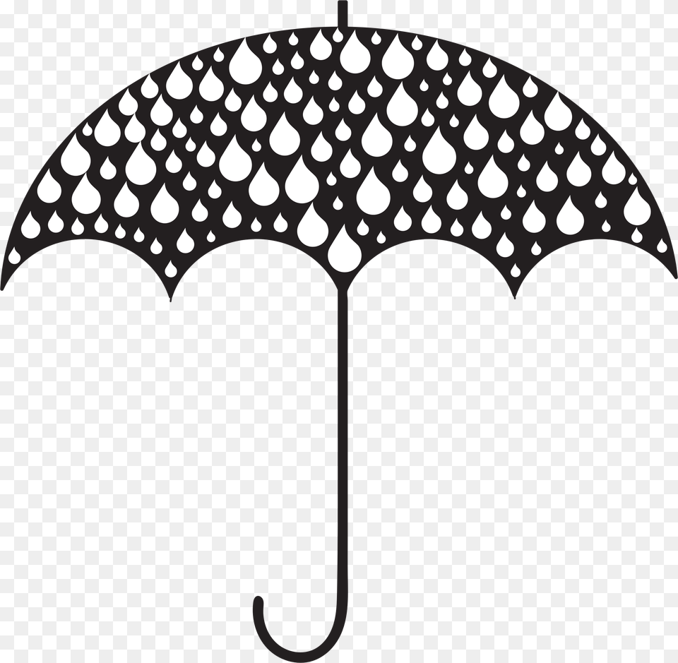Rain Drops Umbrella Silhouette Icons, Canopy Free Transparent Png
