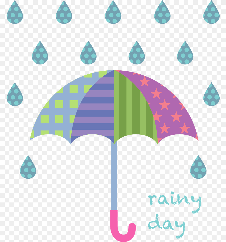 Rain On A Colorful Umbrella Clipart, Pattern, Canopy Free Png Download