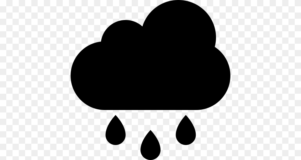 Rain Rain Cloud Raindrops Icon With And Vector Format, Gray Png