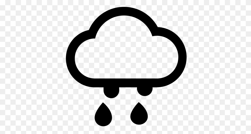 Rain Rain Cloud Raindrops Icon With And Vector Format, Gray Free Png