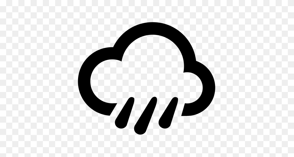 Rain Rain Cloud Raindrops Icon With And Vector Format, Gray Free Transparent Png