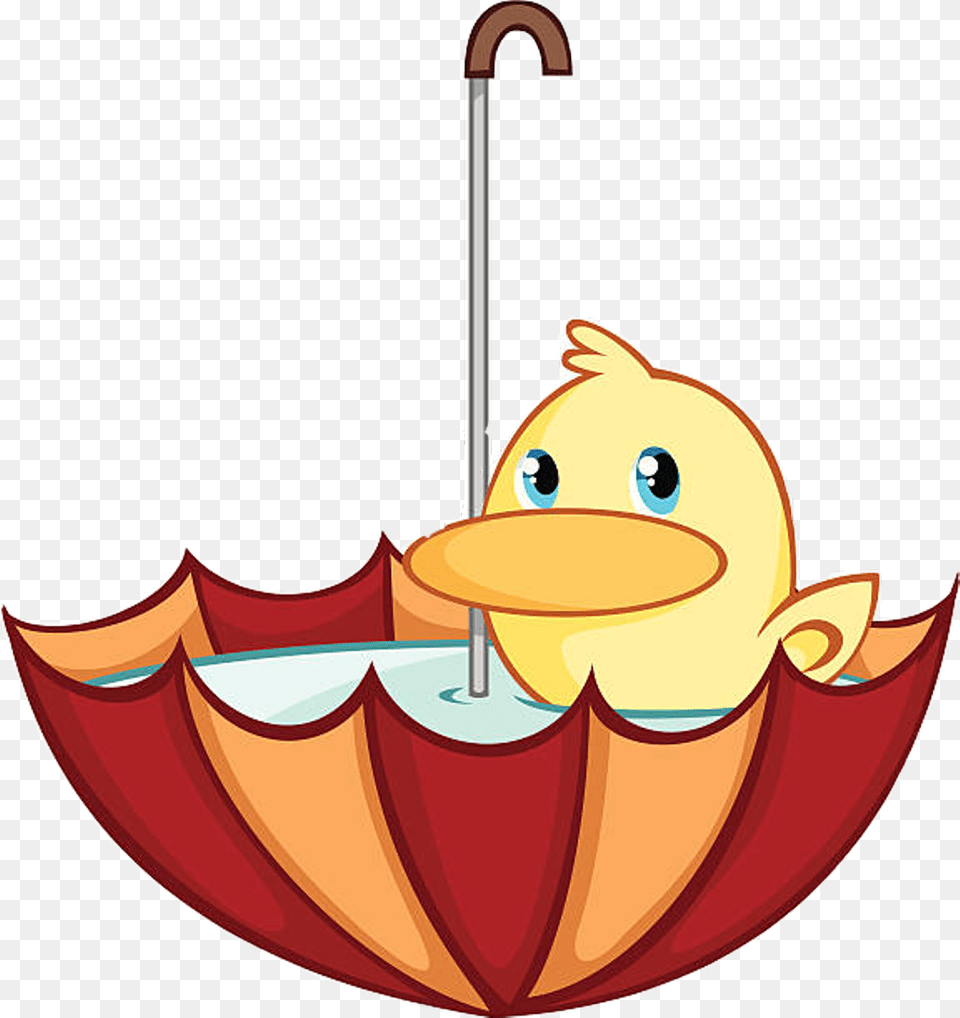 Rain Sticker Duck Umbrella Dbanta2018 Freetoedit Duck With An Umbrella Clipart, Animal, Fish, Sea Life, Shark Free Transparent Png