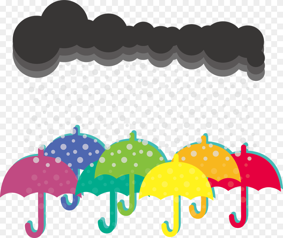 Rain Umbrella Clip Art Rainy Cloud Rainbow Clipart, Pattern, Canopy Png