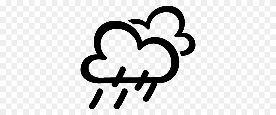 Rain Weather Hand Drawn Symbol Vectors Logos Icons, Gray Png Image