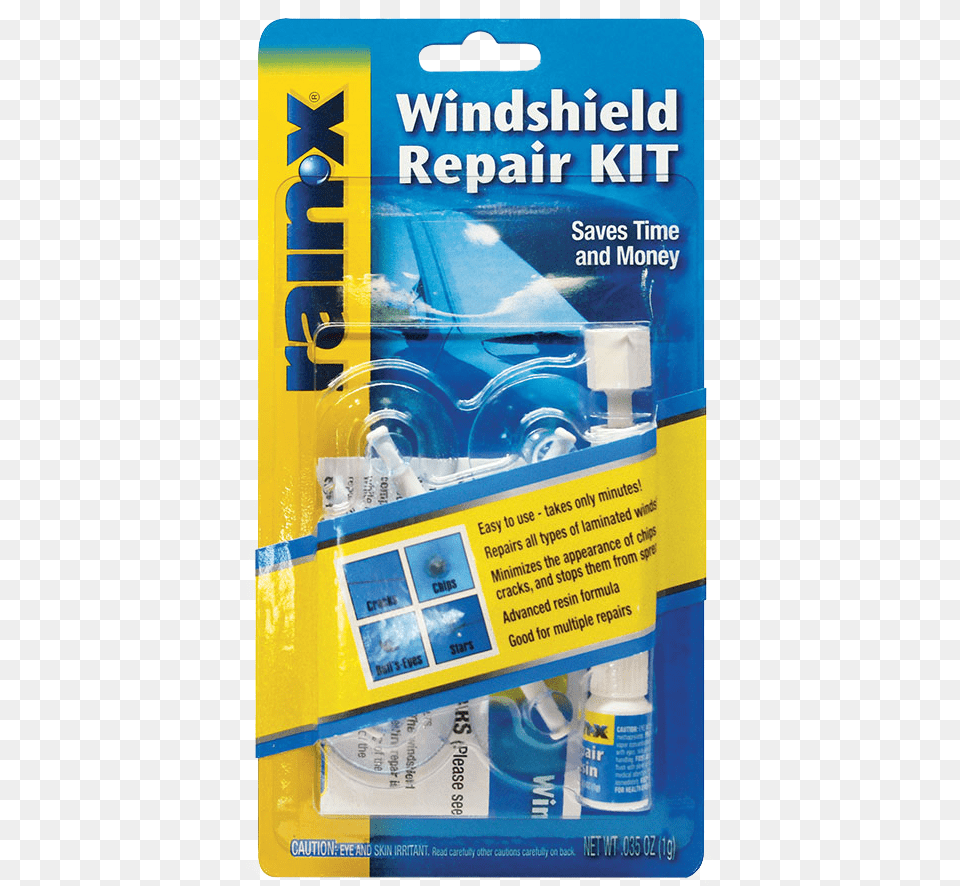 Rain X Car Windshield Repair Kit Advanced Resin Formula, Advertisement, Poster, Brush, Device Free Png