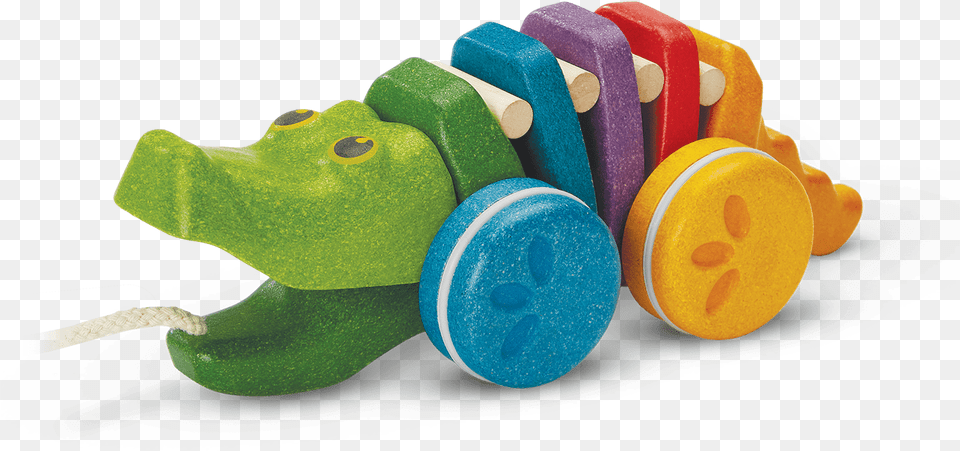 Rainbow Alligator Pull Toy Cocodrilo Plantoys, Tape Free Png Download