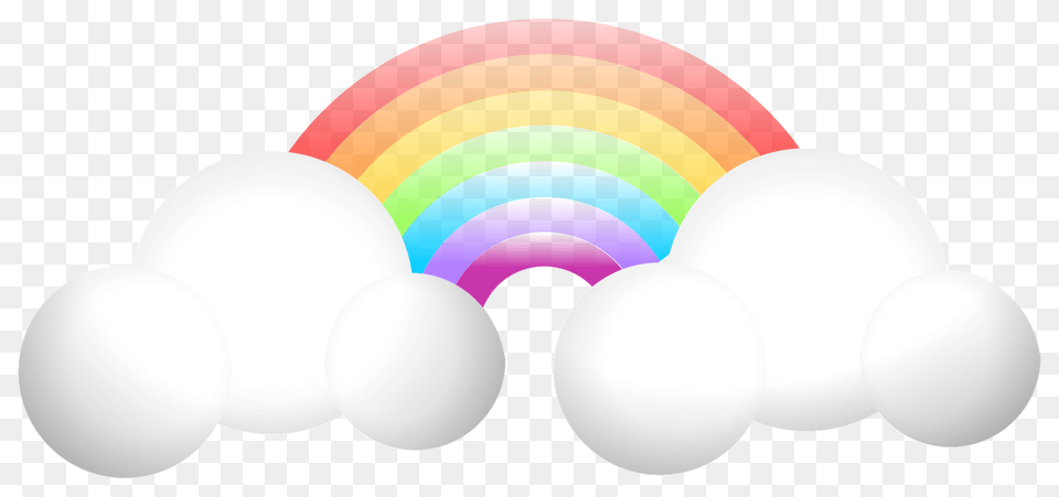 Rainbow And Clouds Clipart, Sphere, Art, Graphics, Light Free Png Download