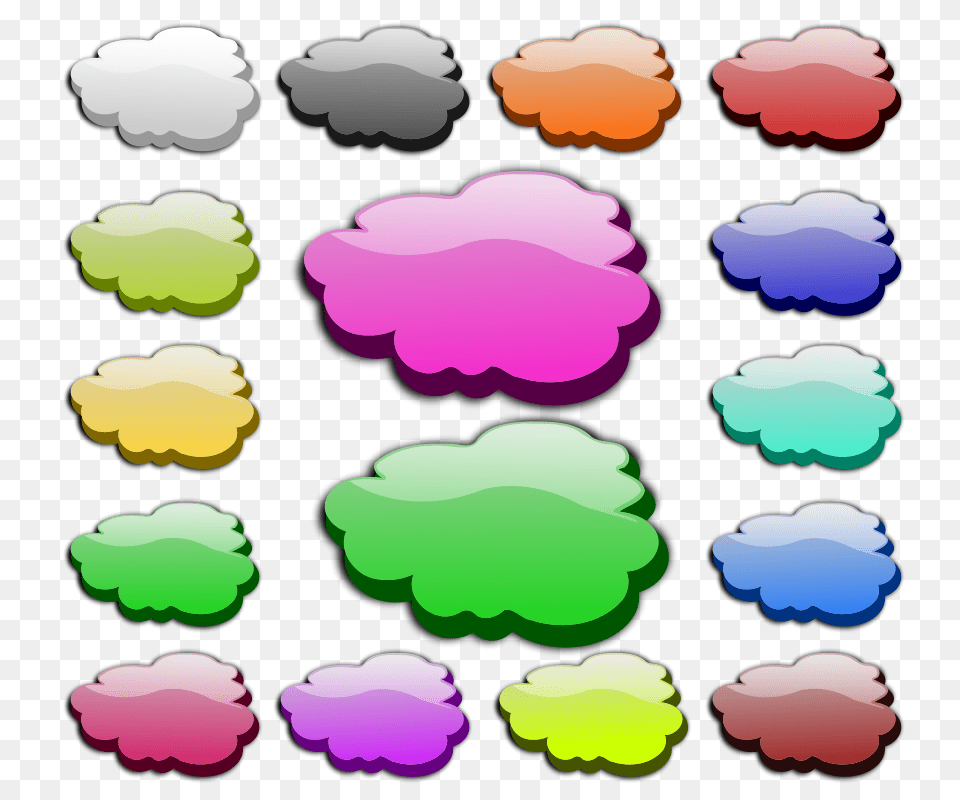 Rainbow And Smiling Clouds Clip Art Png Image