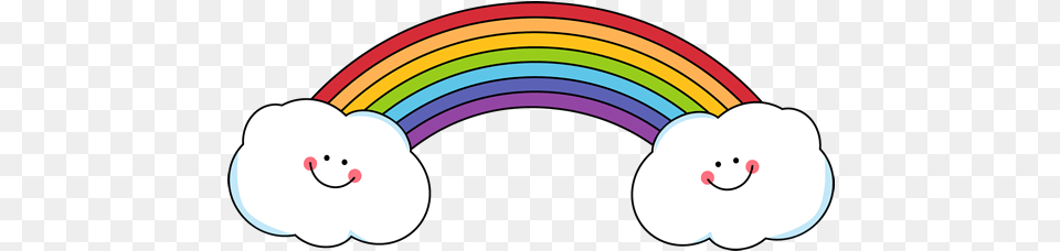 Rainbow And Smiling Clouds From My Rainbow Drawing Easy, Light, Art, Graphics Free Png