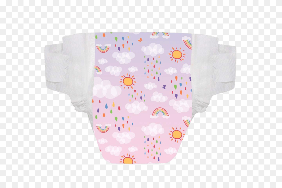 Rainbow And Sun Diaper Free Png Download