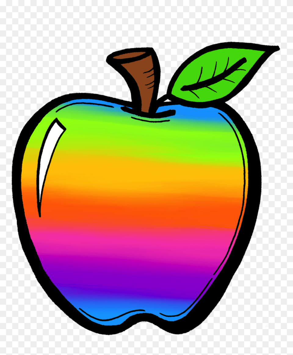 Rainbow Apple Cliparts, Food, Fruit, Plant, Produce Free Png