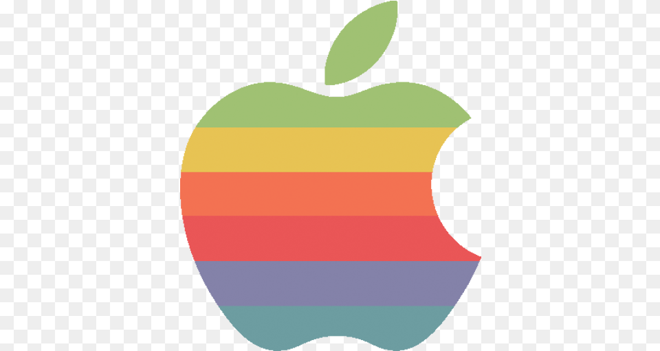 Rainbow Apple Logo Icon Rainbow Apple Logo, Food, Fruit, Plant, Produce Free Png